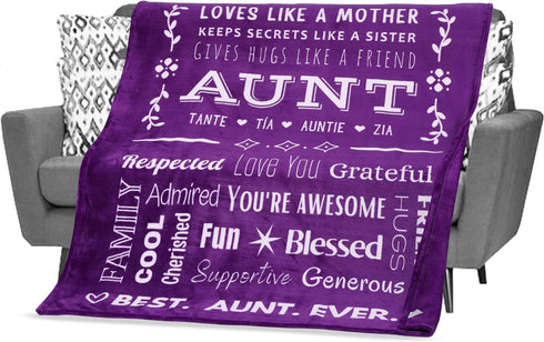 Best Aunt Ever Blanket Gift of Love  Appreciation